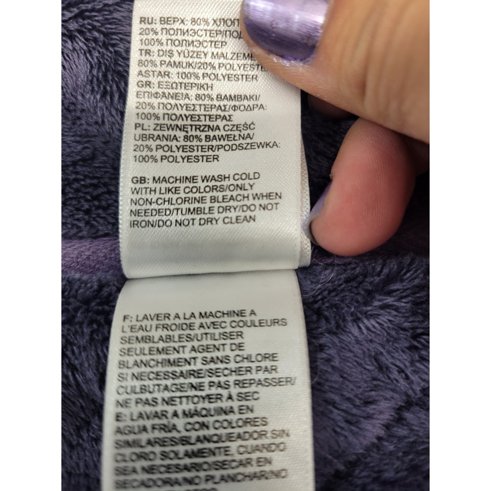 The North Face Reditum Quilted Fleece Jacket‎ Purple Funnel Neck Parka Women's S - Picture 10 of 11